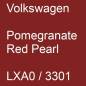 Preview: Volkswagen, Pomegranate Red Pearl, LXA0 / 3301.